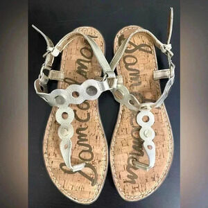 SAM EDELMAN GILLY T-STRAP SANDAL IN JUTE LEATHER